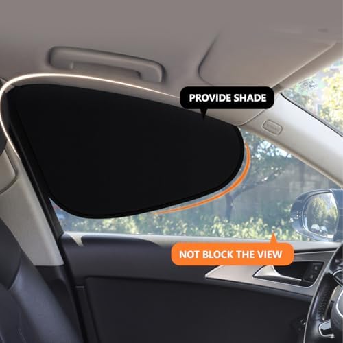4PCS Car Window Shade, Automobile Sunshade, Car Sun Blocker, Static Suction car Window Sunshade, 99% Sun-Blocking Rate, Front and Rear Window sunshades