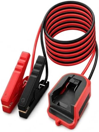 Battery Jumper Adapter for Milwaukee 18V Batteries, Portable Car Emergency Starter Cable with Safety Protection, Vehicle Rescue Tool