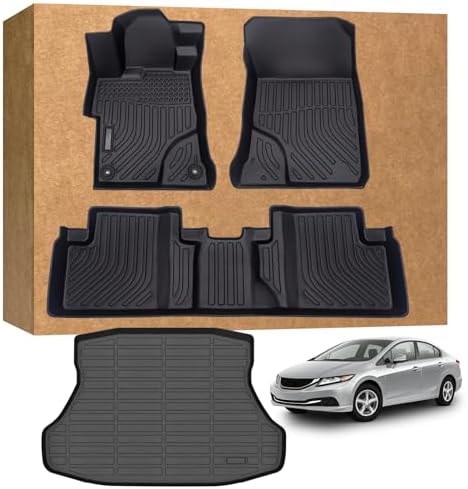 Floor Mats for 2012-2015 Honda Civic & Civic Si Only Sedan (Not for Coupe)