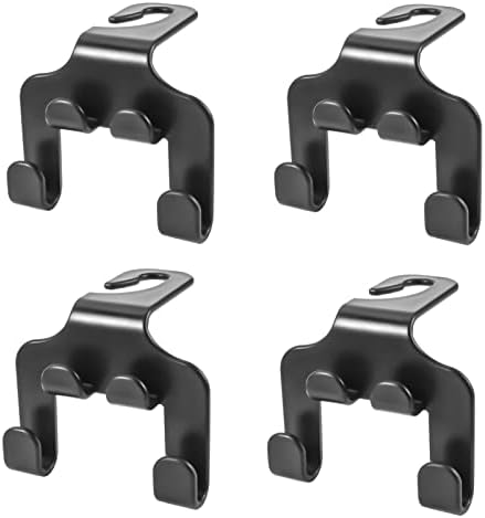 4 Pack Car Seat Headrest Hook,4 in 1 Car Back Seat Head Rest Hanger Storage Organizer Universal for Handbag Purse Coat Matching Cars Vehicle Interior