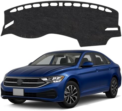 Dash Cover Mat Compatible with VW Volkswagen Jetta 2019-2023 Non-Slip Dashboard Cover Mat Sunshade UV Rays Protector Interior Accessories