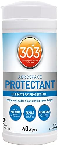 303 (30321) UV Protectant Wipes for Vinyl, Plastic, Rubber, Fiberglass, Leather & More Dust and Dirt Repellant - Non-Toxic, Matte Finish, 80 Towelettes, 2PK