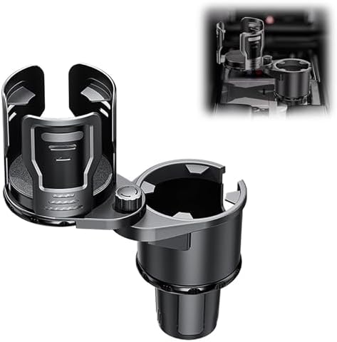 Car Cup Holder Expander for Mazda CX30, Adjustable 2-in-1 Automotive Drink Holder, 360°Rotating Dual Cup Slots Car Water Bottle Holder,S
