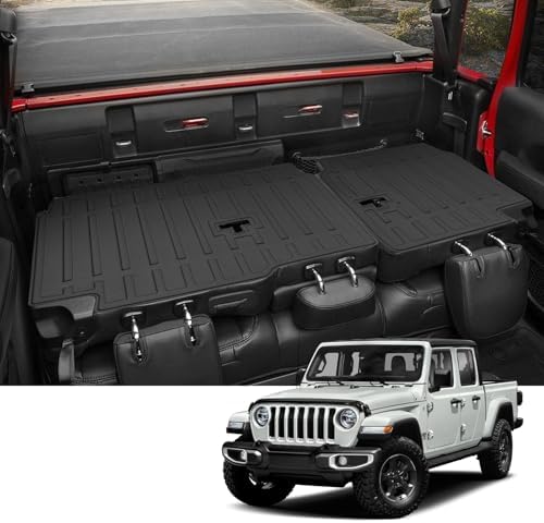 Custom for 2020-2025 2026 Jeep Gladiator JT Rear Seat Backrest Mats All Weather Protection TPE Accessories (Backrest Mats)