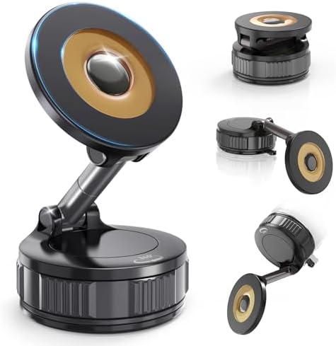 Dashboard Suction Cup Phone Mount for MagSafe iPhone, 360° Magnetic Holder