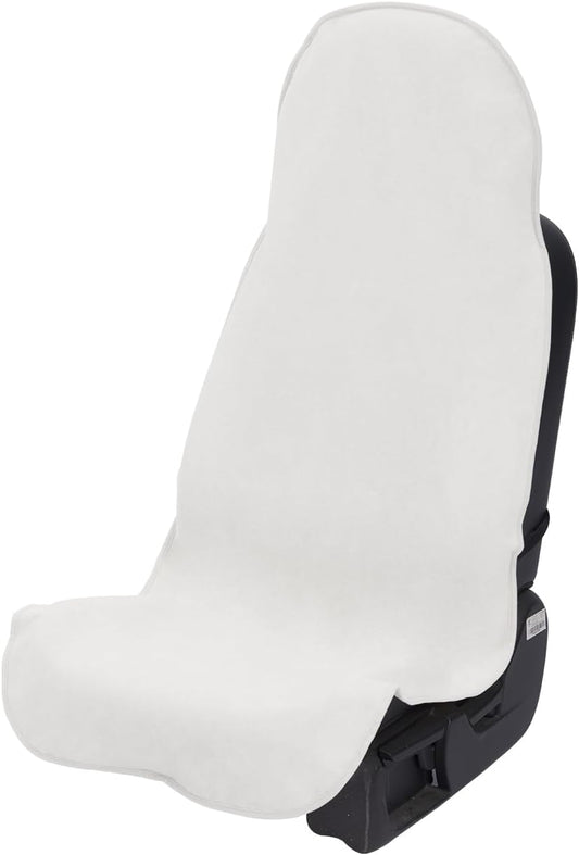 Waterproof Car Seat Cover Universal Fits Car Sweat Towel for Trucks SUV Van White Car Seat Protector Sweat Proof Protector Cloth Seats Pack of 1