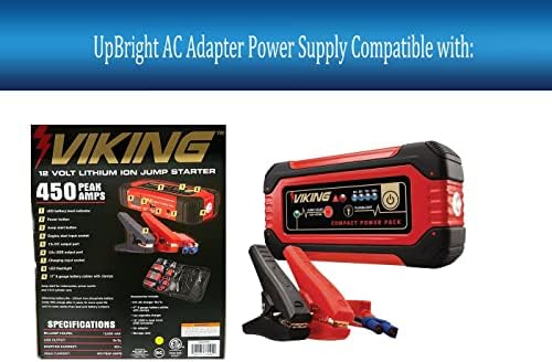 UpBright 15V AC/DC Adapter Compatible with Viking 62749 64412 56797 56798 Compact Power Pack Car Jump Start Starter Harbor Freight 12 Volt Lithium Ion 12V Battery Charger K15S150100U 15.0V 1A Supply