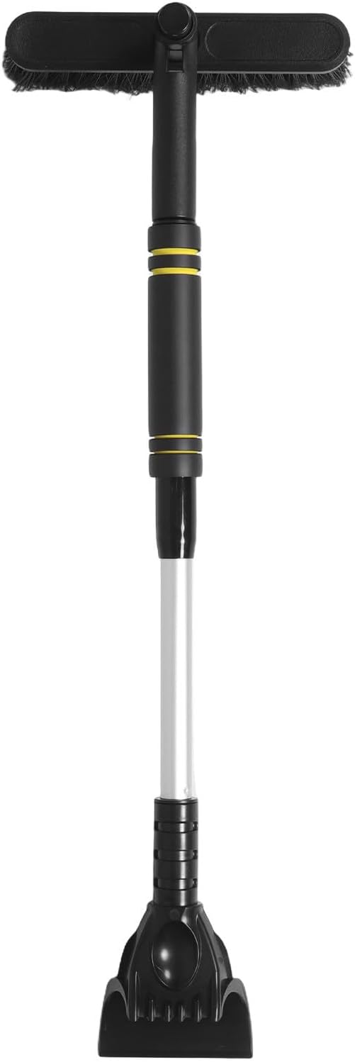 Snow Brush Sturdy Plastic Material Ice Scraper Extendable for Car Windshield with Rotatable Head Reliable Snow Removal Tool for Winter