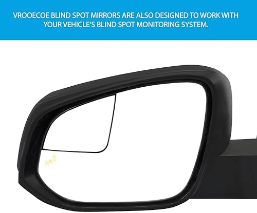 Convex Stick On Custom Fitted Blind Spot Mirrors Compatible With Toyota Rav4 2013-2026- Engineered to Provide A Wider View
