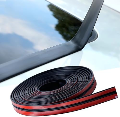 Car Weather Stripping, 30mm Windshield Rubber Seal for Car Front Rear Windshield Trim, Rubber Adhesive T Shape Sunroof Seal Cover Leak Sound Proofing (23 Feet)