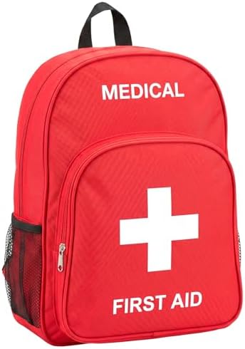 First Aid Bag Emergency Medical Kit Backpack, 40x30x15cm (15.7x11.8x5.9in) Oxford Fabric, Lightweight Portable for Outdoor Camping Hiking Travel Home Car Workplace Survival