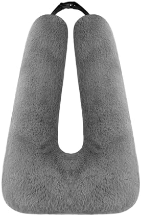 Swemos Travel Pillow, Car Pillow for Kids & Adults - Ergonomic Travel Pillows Sleeping Aid for Neck & Body Support, Car Travel Essentials Pillow on Road Trips-Gray