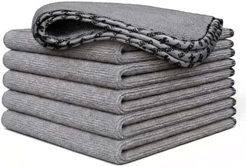 Chemical Guys, AllSwipe Multi-Use Microfiber Towels, Gray, 14 x 12, 6 Pack