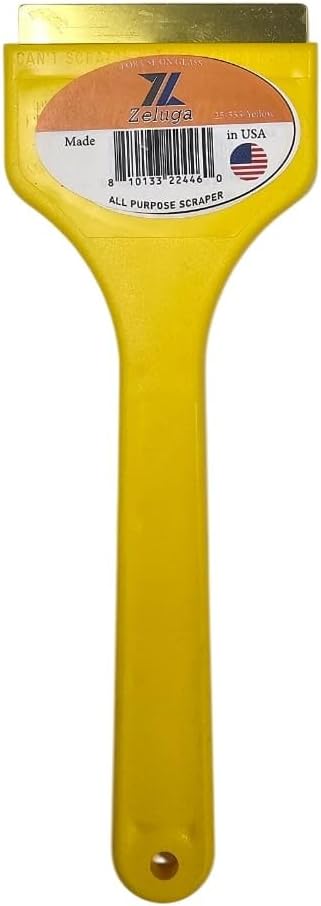 Zeluga 25-555-Combo Brass Blade Ice Scraper – Scratch-Free, Rustproof, Heavy-Duty Ice Remover Tool, Combo