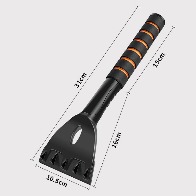 2-in-1 Extendable Car Snow Brush and Ice Scraper with Ergonomic Grip – 65" Detachable Winter Snow Removal Tool for Windshield, Windows, and Vehicles