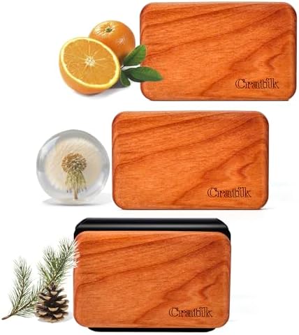 Car Air Freshener - Wood Air Freshener - Car Odor Eliminator for Visor Clip-Variety Scent Refill, Vehicle Scent Diffuser for Cabin, Truck & SUV - Pack of 3 (Grove-Pine-Open air)-CLIP INCLUDED