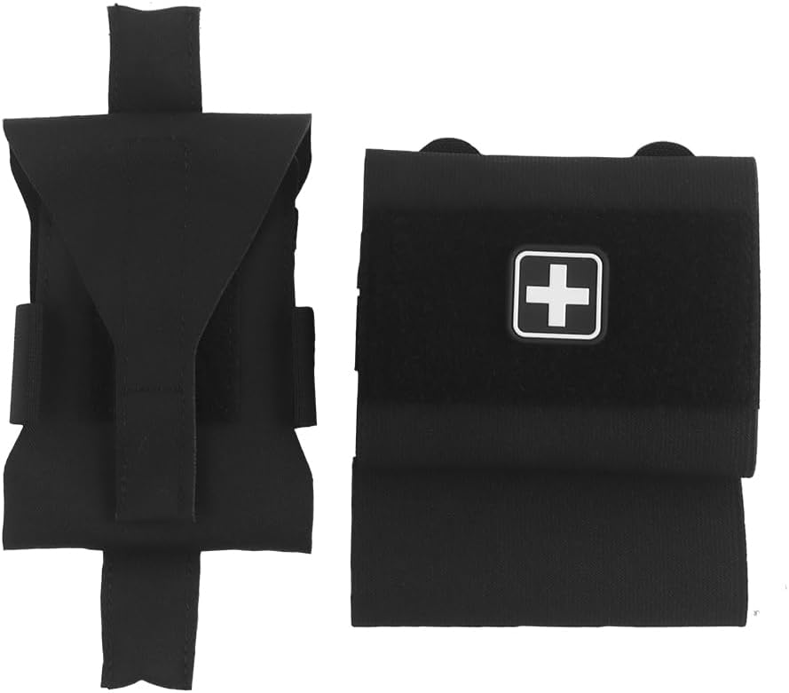 Tactical Micro Compact MED Pouch, Belt Trauma Kit Pack MOLLE Rapid Deployment First Aid Bag with Tourniquet Holder