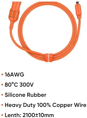 Jackery 12V Automobile Charging Cable, Cigarette Lighter Plug to Alligator Battery Clamps for Car Battery, for All Jackery Solar Generators Power Stations Except Explorer 160