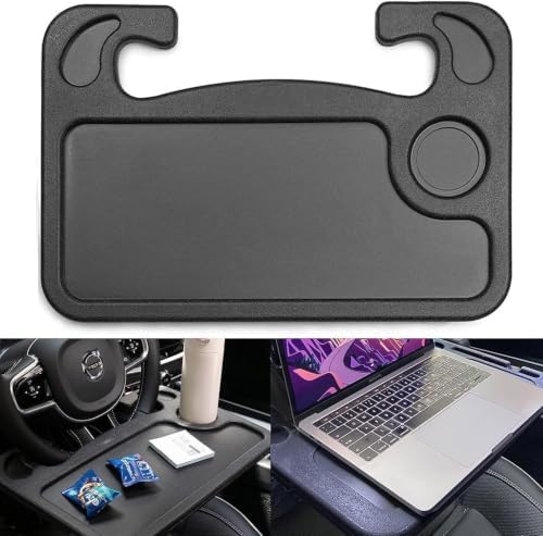 Car Steering Wheel Desk for 2011-2022 Dodge Charger, Portable Work Surface Sturdy Food Tray Vehicle Accessory Laptop Mount Travel