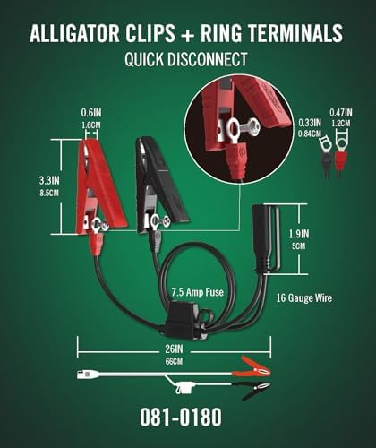 Battery Tender 5 AMP 12V Battery Charger and Maintainer - Automotive Smart Automatic Battery Charger for Cars SUVs and Trucks -Lead Acid, AGM, Gel, & Lithium - 022-0186G-DL-WH