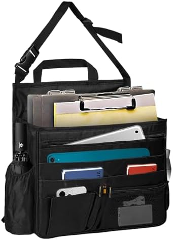 Car Backseat Organizer for Kids, Hanging Front Seat Storage Organizer with 10+ Pockets, Laptop Compartment, Cup Holders for Water Bottle - Car Organizer for Truck, SUV, Minivan Accessories