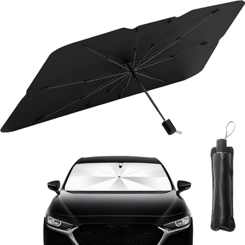 Windshield Sun Shade Umbrella for Nissan Navara D40 2005-2018, Front Window Sunshade Effective UV Protection Automotive Accessory Sun Visor Protector Foldable,A
