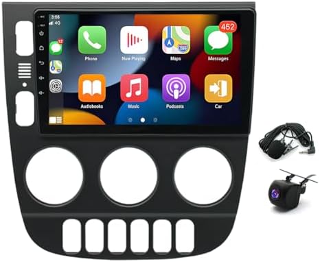 2+32G Android 14 Car Stereo Radio Fit for Mercedes-Benz M-Class ML320 ML350 ML400 ML500 1997-2005, 9inch Touchscreen Radio with Wireless Carplay and Android Auto, WiFi/GPS/FM/RDS + AHD Backup Camera
