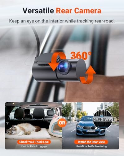 【Bundle: Vantrue New N4S(RC18) Dash Cam + Hardwire Kit】 STARVIS 2, PlatePix™, 2.7K+1440P+1440 Front Inside Rear Dashcam, 24/7 Buffered Parking Mode, Support 1TB Max