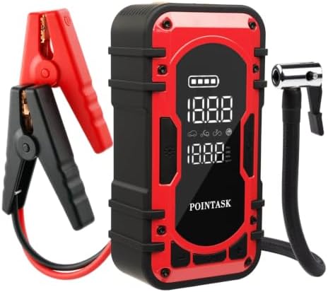 1000A Peak 12V Car Battery Jump Starter Portable with Air Compressor