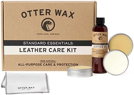 Otter Wax Essential Leather Care Kit | Complete Leather Cleaning & Conditioning Set | Clean, Condition, Shine, & Protect All-Types of Leather| All-Natural & PFAS-Free | Made in Portland USA