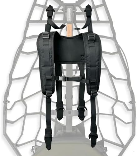 Tree Stand Backpack Straps Treestand Transport System Lightweight Universal Climber Carrier Shoulder System Comfortable Deer Hunting Climbing Carrying Pack Fits Most Tree Stands Black