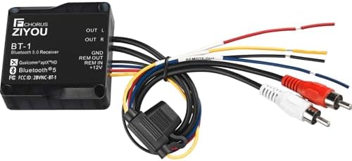 BT-1 IPX7 Bluetooth Receiver aptX HD Dual RCA Marine Vehicles