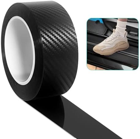 Black Carbon Fiber Wrap (4In x 33Ft) 5D Carbon Window Sill Bumper