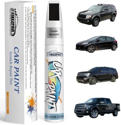 Tuxedo Black(UH) Touch Up Paint for Ford, Car Paint Scratch Repair Remover Pen Color Exact Match, Quick and Easy to Fix and use Automotive Chips and Nicks Scuff