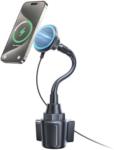 SUPERONE 15W MagSafe Car Charger Cup Holder Mount for iPhone