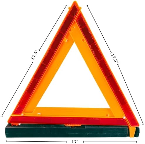 3 Piece Triangle Warning Reflectors for Road Safety, DOT Approved
