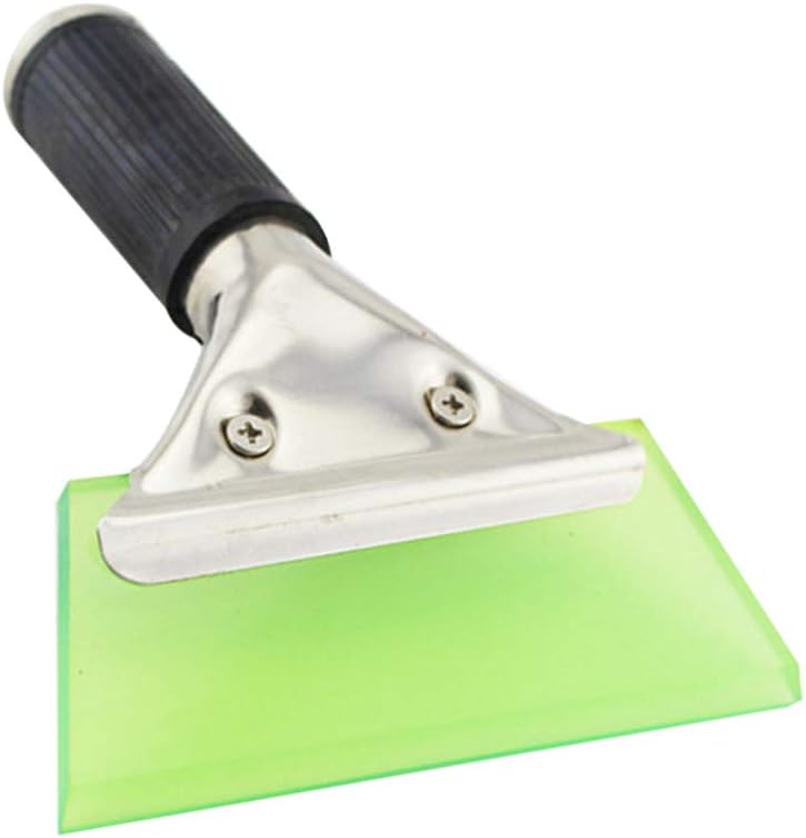 LIOOBO Ice Scraper Stainless Steel Snow Scrapers Car Snow Shovel Tool for Windshield with Rubber Random Color