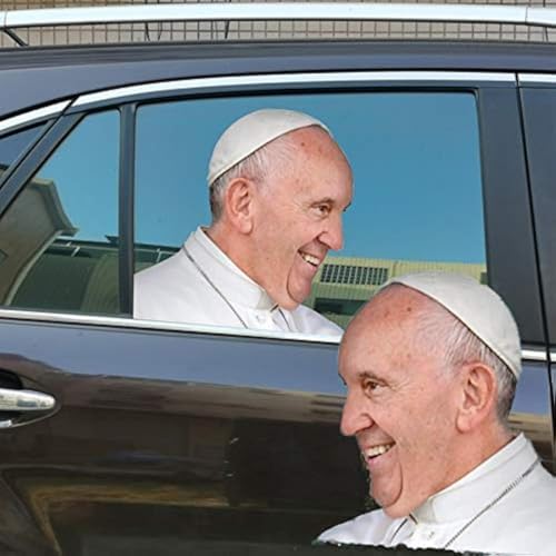 Pope Francis Car Window Cling Funny Car Sticker Window Decal for Vehicles Automotive Stickers(for Right Side) (Pope)