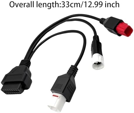 1 Pcs 3 in 1 OBD2 Diagnostic Cable 16 Pin OBD2 Adapter to 3/4/6 Pin Cable Scanner Tool Compatible with Yamaha Moto Guzzi Piaggio Vespa KTM Honda Motorcycle