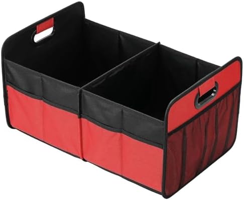 Car Trunk Storage Box, Collapsible Organizer, Foldable Trunk Storage Box with Multiple Compartments - Durable, Water-Resistant for Car Storage, Toys, Groceries and Emergency Gear