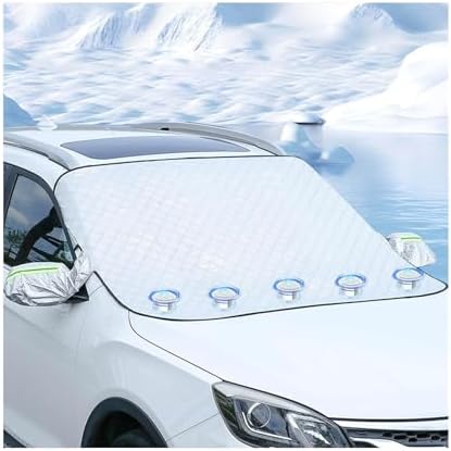 Car Windshield Snow Cover for Hyundai Elantra 1990–2025 2026 AD/CN7,Magnetic Window Ice Frost Guard with Mirror Covers,Winter Sun Shade,Waterproof,Windproof