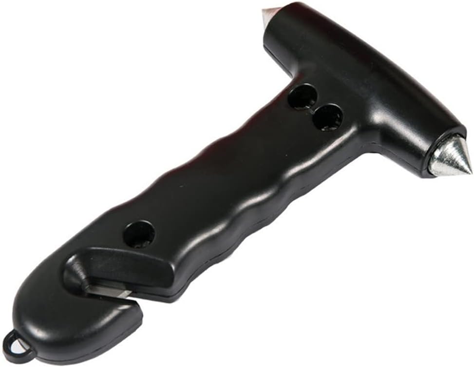 Double-sided Window Breaker with carbonized hammer tips, Window Breaker, black safety hammer with hidden shape blade