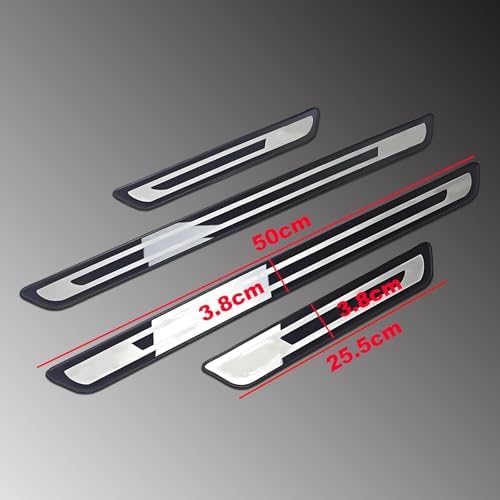 4PCS Door Sill Protector for 2016-2024 2025 Cadillac XT5, Stainless Steel Front and Rear Door Car PedalKick Protection Car Door Sill Scuff Plate Guard Sills,Black