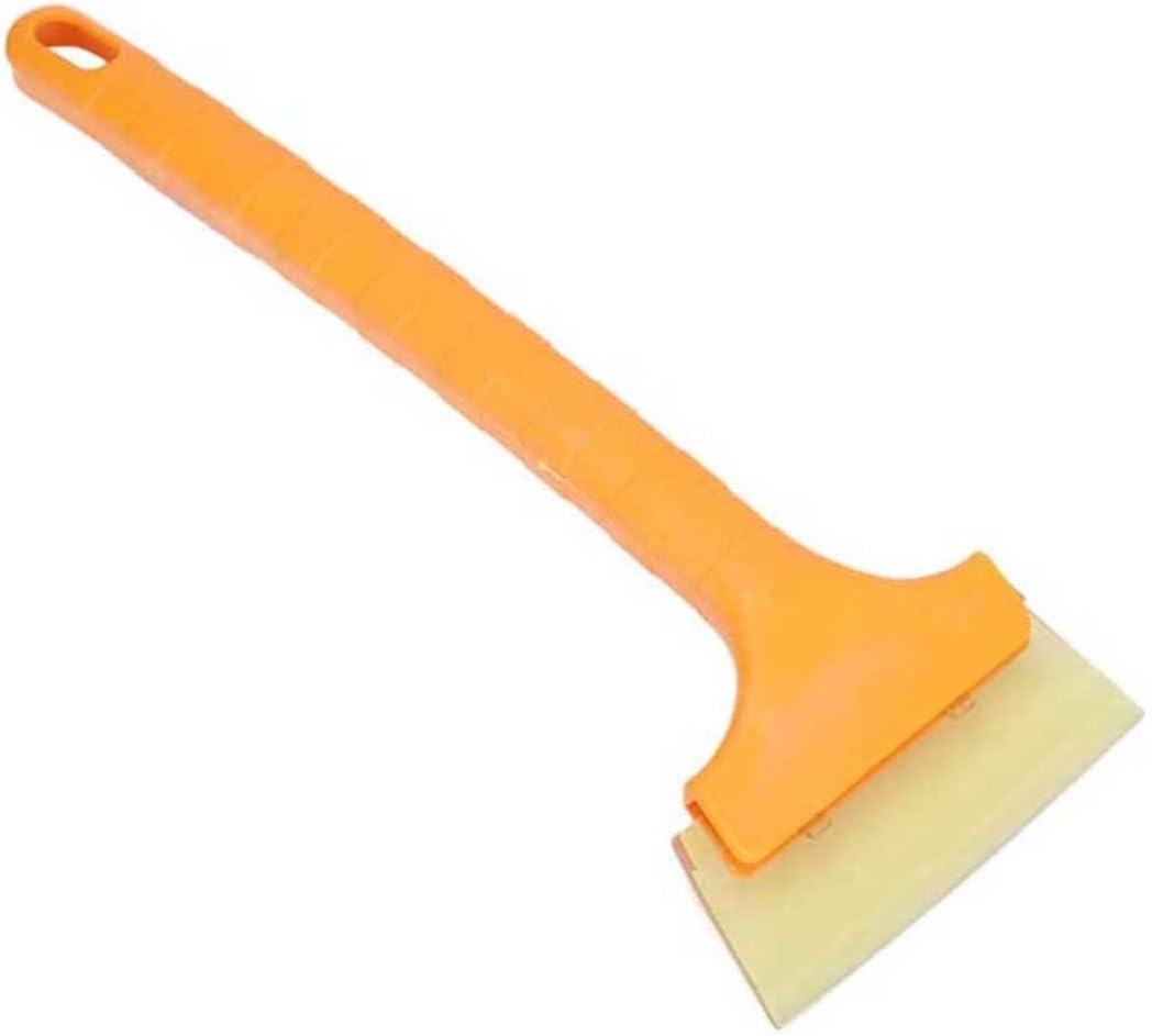 DOITOOL 2pcs Ice Scraper Snow Brush, Stainless Steel Oxford Arc-Shaped Tool