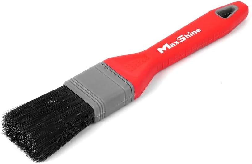 Maxshine Small Flat Detailing Brush | Precision Soft-Grip Tool for Crevices, Interior, Wheels & Trim | Scratch-Safe, Ergonomic, Detailing & Cleaning Accessory