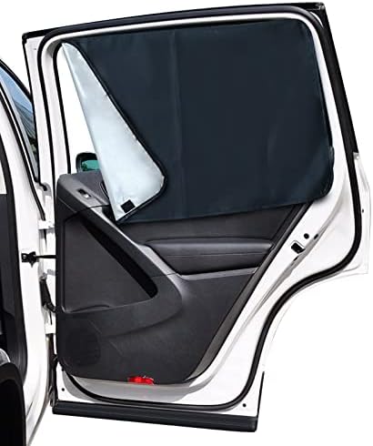 Lechin Magnetic Car Side Window Sun Shades for Baby, 2 PCS, 31.5 x 20 in | 10 M40 Magnets, UPF50+, Block Heats and UV Rays
