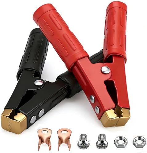 HerMia 800A Heavy Duty Pure Copper Jumper Cables Boost Clamp Car Battery Charger Clamps (2 PCS)