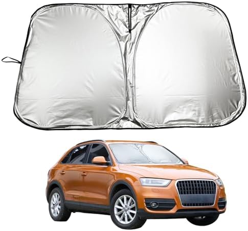Universal Car Windshield Sun Shade, Blocks 99% Heat & Keeps Interior Cool | Fits Cars, SUVs, Trucks | Foldable with Storage Pocket (57.09x31.5 inches)