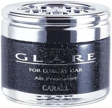 CARALL GLARE BLACK Premium Car Air Freshener, FINE SQUASH - Spill-Proof Japanese Gel Scent System - Long Lasting Odor Eliminator for Luxury Interiors, Modern EVs & Sedans - Made in Japan