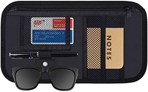 Wisdompro Car Sun Visor Organizer, Registration and Insurance Holder, Black